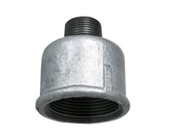 Art.T246V Reduziermuffe 3/4" IG x 1/2" AG - Temperguss verz.