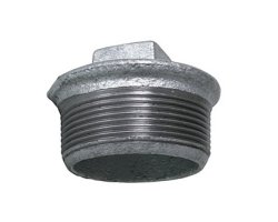 Art.T290V Stopfen mit Rand 6/4" - Temperguss verz.
