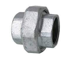 Art.T330V Holl&auml;nderverschraubung flach 3/4" IG x IG - Temperguss verz.