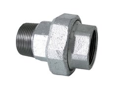 Art.T331V Holl&auml;nderverschraubung flach 6/4" AG x IG - Temperguss verz.