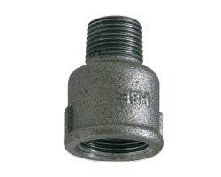 Art.T246S Reduziermuffe 1/2" IG x 3/8" AG - Temperguss schw.