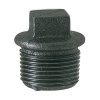 Art.T290S Stopfen mit Rand 3/4" - Temperguss schw.