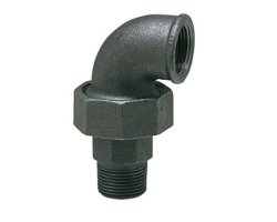 Art.T097S Winkel-verschraubung flach 5/4" AG x IG - Temperguss schw.