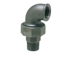 Art.T098S Winkel-verschraubung konisch 6/4" AG x IG - Temperguss schw.