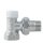 Art.396 R&uuml;cklaufventil Eckform 3/8" IG O-Ring - Messing vernickelt