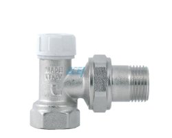 Art.396 R&uuml;cklaufventil Eckform 3/4" IG O-Ring - Messing vernickelt