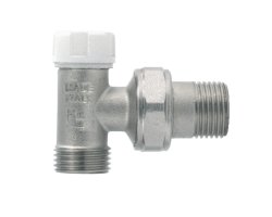 Art.397 R&uuml;cklaufventil Eckform 3/8" AG O-Ring - Messing vernickelt