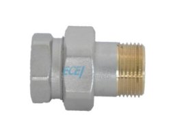Art.3341 Holl&auml;nder Verschraubung 1/2" kon. - Messing vernickelt
