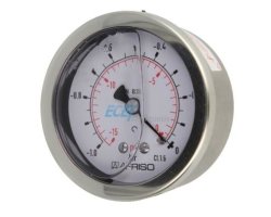 Art.486A Vakuummeter, Glyzerin, -1 bis 0 Bar, &Oslash; 63mm 1/4" axial - Edelstahl