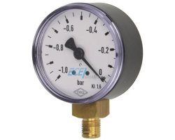 Art.487R Vakuummeter, -1 bis 0 Bar, &Oslash; 50mm 1/4" radial - Edelstahl