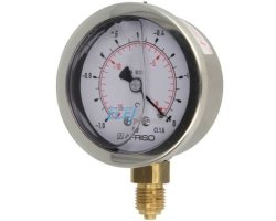 Art.486 Vakuummeter, Glyzerin, -1 bis 5 Bar, &Oslash; 63mm 1/4" radial - Edelstahl