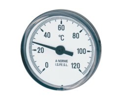 Art.493  Thermometer 0-120&deg;C, &Oslash; 80mm, 1/2" axial