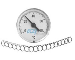 Art.492N Oberfl&auml;chethermometer 0-80&deg;C, &Oslash; 40mm, mit Kette