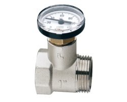 Art.492C T-St&uuml;ck 1" IG x AG  1/2"IG Thermomete
