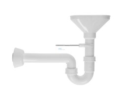 Art.1746 Trichtersiphon, wei&szlig; f&uuml;r 50 mm Rohre