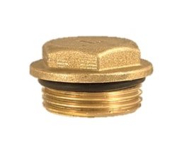 Art.3290A Stopfen mit Rand und O-Ring 3/4" - Messing
