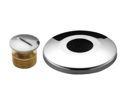 Art.3292D Blindstopfen 1/2" mit Rosette - Messing