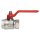 Art.090 Kugelhahn "IDEAL" 3/8" IG x IG voller Durchgang - Messing vernickelt