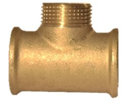 Art.3133 T-St&uuml;ck 1/2" IG x AG x IG - Messing