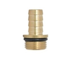Art.461A Schlauchst&uuml;ck 3/4" x 20mm mit O-Ring - Messing