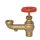Art.503A Gartenventil 1" Anschluss, senkrecht aufw&auml;rts - Messing