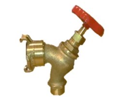 Art.522GK Gartenventil 3/4" mit GEKA Schnellkupplung senkrecht - Messing