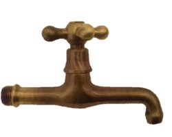 Art.N194M Nostalgie Auslaufventil 1/2" - Messing Matt