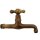 Art.N194M Nostalgie Auslaufventil 1/2" - Messing Matt