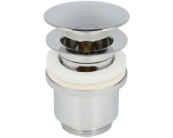 Art.206 Ablaufventil 5/4" x 60mm  mit &Uuml;berlauf Klick-Verschluss - chrom