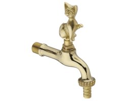 Art.N407 Nostalgie "Katze" 1/2" - Messing poliert