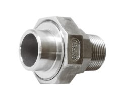 Art.E341A (318) Verschraubung 3/4" S x AG konisch dichtend - PN10 Edelstahl V4A