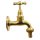 Art.N6017 Gartenhahn Hofburg 3/4" Messing pol. mit Schlauchanschluss