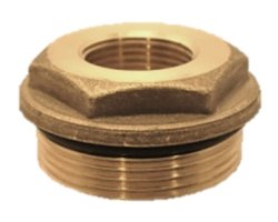 Art.3241A Reduktion 5/4" AG x 3/4" IG mit Rand und O-Ring - Messing