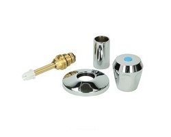 Art.222A Sanit&auml;r-Oberteil Lang 1/2" mit Haubengriff und Rosette - verchromt
