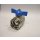 Art.098SCD Kugelhahn Blau "IDEAL" 1"IG x 5/4"AG kon. voller Durchgang - Messing vernickelt