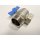 Art.298SCDB Eck Kugelhahn Blau "IDEAL" 3/4"IG x 1"AG kon. voller Durchgang - Messing vernickelt