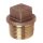 Art.R290 Stopfen mit Rand Vierkant 5/4" - Rotguss