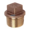 Art.R290 Stopfen mit Rand Vierkant 6/4" - Rotguss