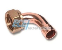 Art.5002G Bogen 90&deg; Verschraubung 18mm x 1/2"- L&ouml;tfitting Kupfer