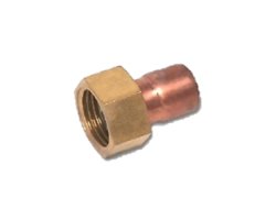Art.5059G Halbe Verschraubung,   flach.  12mm x 1/2" - L&ouml;tfitting Kupfer