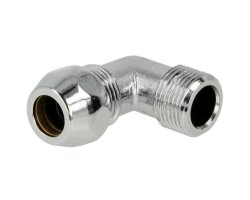 Art. QV582 Quetschverschraubung Winkel 90" 1/2"AG  x 12mm