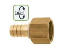 Art.464D Schlauchverschraubung 1" IG x 19mm T&uuml;lle drehbar- Messing