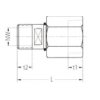 Art.3246D Reduktion 1"IG x 3/4"AG Drehbar- Messing