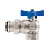Art.298SB Eck Kugelhahn Blau "IDEAL" 1"...