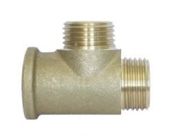 Art.3134A T-St&uuml;ck 1/2" IG x AG x AG - Messing