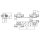 Art.599D Montageschiene mit Wandscheibe Durchgangsform 1/2" x 16/2mm - Pressfitting