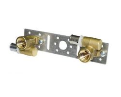 Art.599E Montageschiene mit Wandscheibe Endst&uuml;ck 1/2" x 16/2mm - Pressfitting