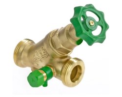 Art.720 KFR Schr&auml;gsitzventil DN15 (3/4" AG x AG) mit Entleerung - Messing