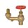Art.503 Gartenventil 6/4" AG mit Schlaucht&uuml;lle 50mm senkrecht aufw&auml;rts - Messing