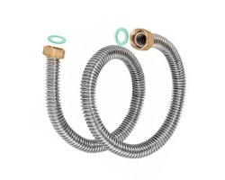 Art.7050 Edelstahlwellrohr DN12, beidseitig 1/2"&Uuml;WM l&auml;nge von 200 bis 249cm